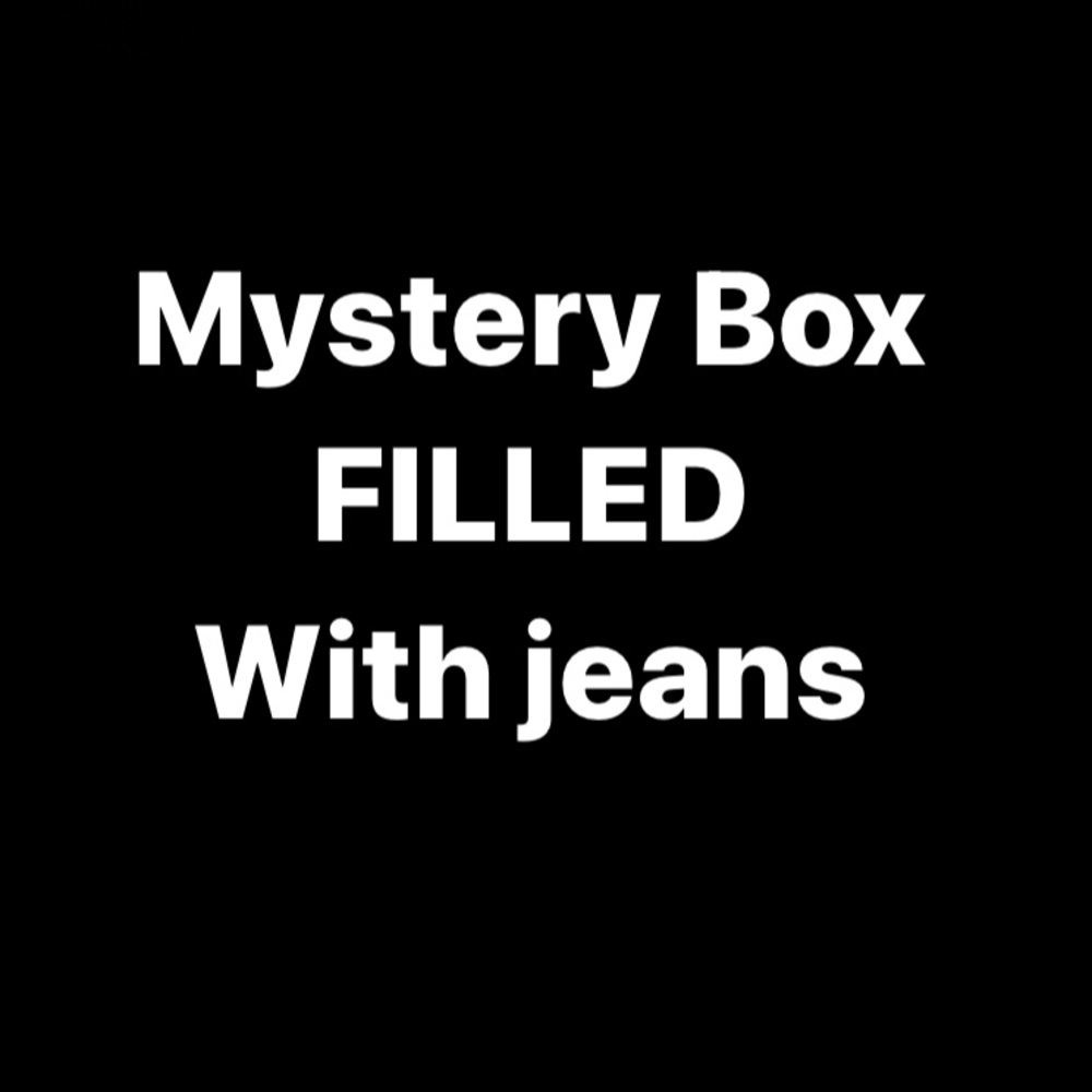 Mystery box filled with jeans